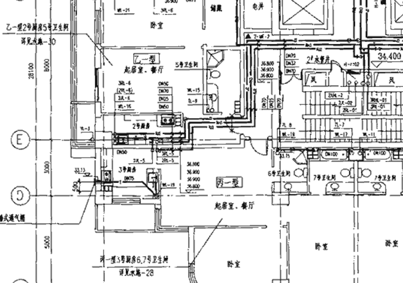 近几年的新房一楼二楼排水都是怎么设计的